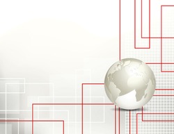 Global business background - technology pattern - globe