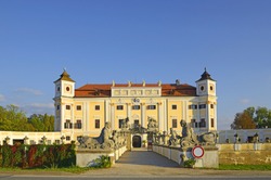 State Milotice Castle called pearl of South Moravia. Castle is a uniquely preserved complex of baroque buildings and garden architecture, Czech Republic