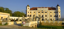 State Milotice Castle called pearl of South Moravia. Castle is a uniquely preserved complex of baroque buildings and garden architecture, Czech Republic
