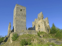 The ruins of the Rokstejn castle near Jihlava in the Czech Republic