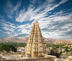 Virupaksha Temple, Hampi, Karnataka (UNESCO World Heritage Site, listed as the Group of Monuments at Hampi) 