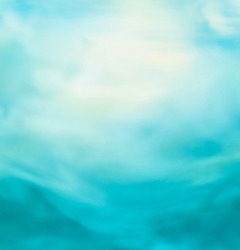 Spring or summer abstract nature background with blue sea and sky. Ocean blur