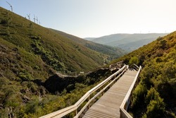 View of the walkways of Ribeira de Quelhas in Coentral Grande, Castanheira de Pera, Portugal.
