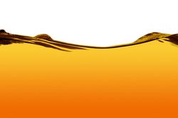 Orange water line isolated on a white background.