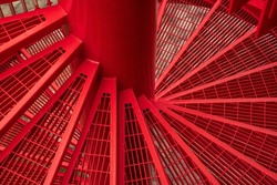 red metal stairs in helix