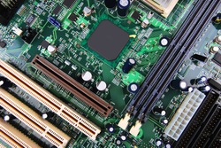 Close up image : Electronic circuit board