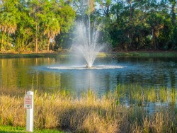 Storm water retention ponds are basins that catch runoff from higher elevation areas. 