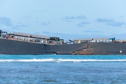 Japanese ship Wakashio wrecked off the coast of Mauritius