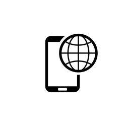 International Roaming Icon. Flat Design. Mobile Devices and Services Concept. Isolated Illustration.