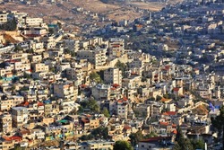 Silwan in East Jerusalem. Predominantly Palestinian neighborhood, also known as Siloam.