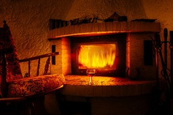 Enjoy at the fireplace