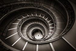 Spiral staircase in Vatican Museum.  