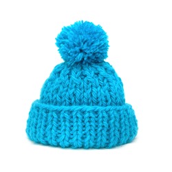 Blue knitted hat 