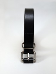 Belt : Men's leather black belt