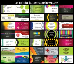 35 colorful business card template