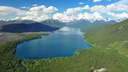 Aerial Shot of Lake McDonald, Glacier National Park