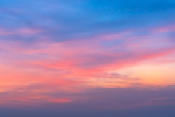 Beautiful multicolored sky after sunset, Used for background