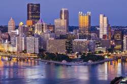 Pittsburgh, Pennsylvania, USA at twilight.
