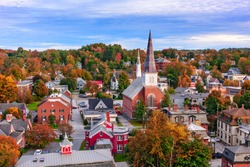 Montpelier, Vermont, USA town skyline.