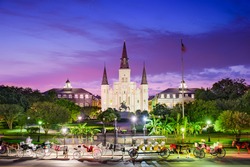 New Orleans, Louisiana at Jackson Square.