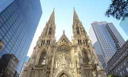 Exterior of St. Patrick's Cathedral in New York, New York.