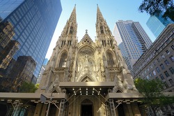 Exterior of St. Patrick's Cathedral in New York, New York.