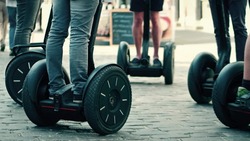 Guided segway tour in a tourist place