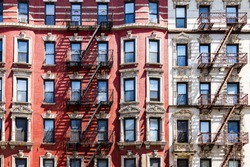 New York City apartment building background
