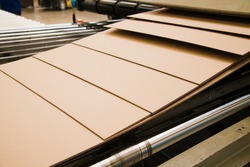 Production line for the production of cardboard and corrugated cardboard in the factory