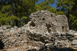 Phaselis Ancient City in Kemer, Antalya City, Turkiye