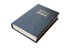 Holy Bible isolated on pure white background