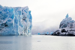 Perito Moreno Glacier in Patagonia, Argentina during winter