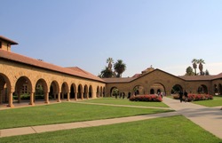 Yard of Stanford university in USA