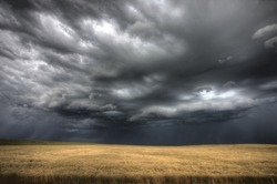 Storm Clouds Saskatchewan ominous wheat fields Saskatchewan