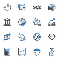 Finance Icons - Blue Series
