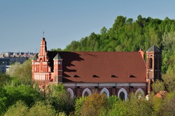 St. Bernardin churches in Vilnius, Lithuania, Spring time