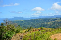 Mountain and trees scenic view at Dingalan, Aurora, Philippines