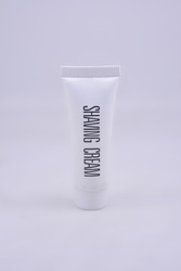 White small shaving cream squeeze tube for hotel complimentaries