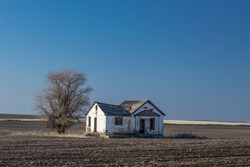 An abandonded house in a field near Harline, Washington.