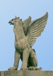 Statue of a griffin on the Mithridates staircase, Kerch