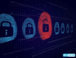Cyber security and Hacking Concept - Vector Background