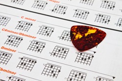 paper of chord chart for guitarist and musician