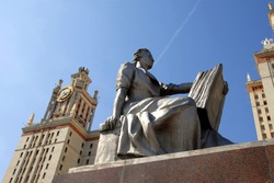 architecture details of Moscow state university Lomonosov in Russia