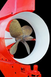 the ship propeller of deep-sea manned vehicle for oceanographic research and rescue operations