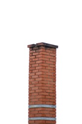 brick smokestack isolated on white background