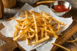Homemade Shoestring French Fries with Sea Salt