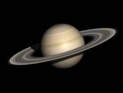 Saturn, isolated on black. Elements of this image furnished by NASA.