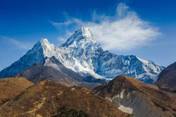 Mt. Ama Dablam in the Everest Region of the Himalayas, Nepal