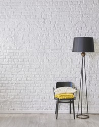black and white interior concepts and modern lamp