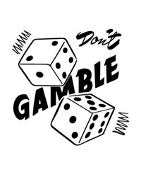 Don't Gamble - Retro Clipart Illustration